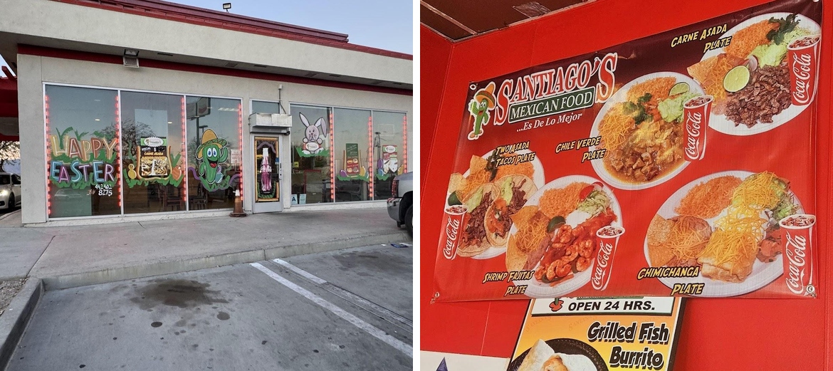 Santiago's Mexican Food Coachella Menu